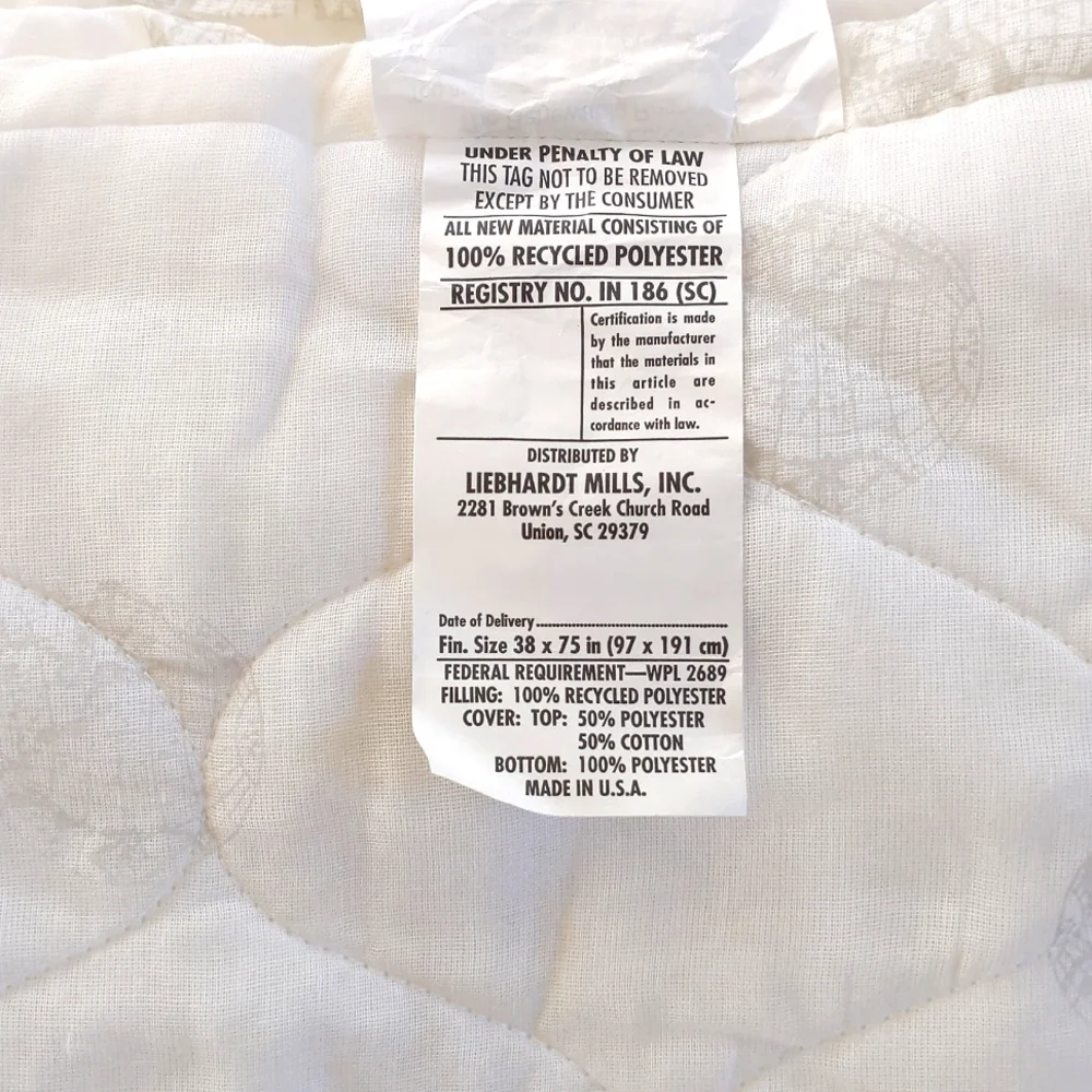 NWT. EcoSpou Twin Mattress Cover with 7.5